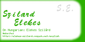 szilard elekes business card
