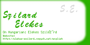 szilard elekes business card